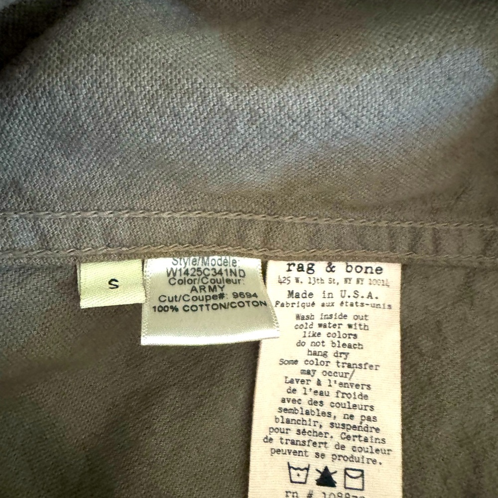 Rag And Bone Army Green Chamberlain Military-Styl… - image 6